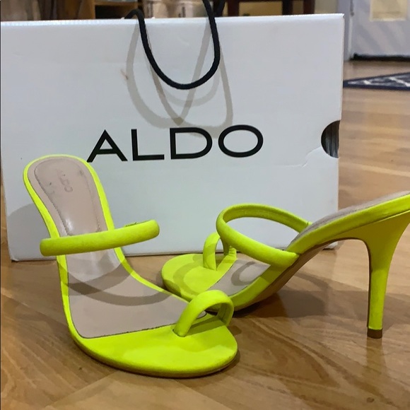 aldo neon sandals